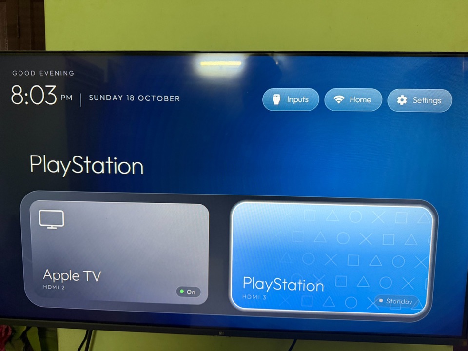 Before and after on Mi TV, two tiles